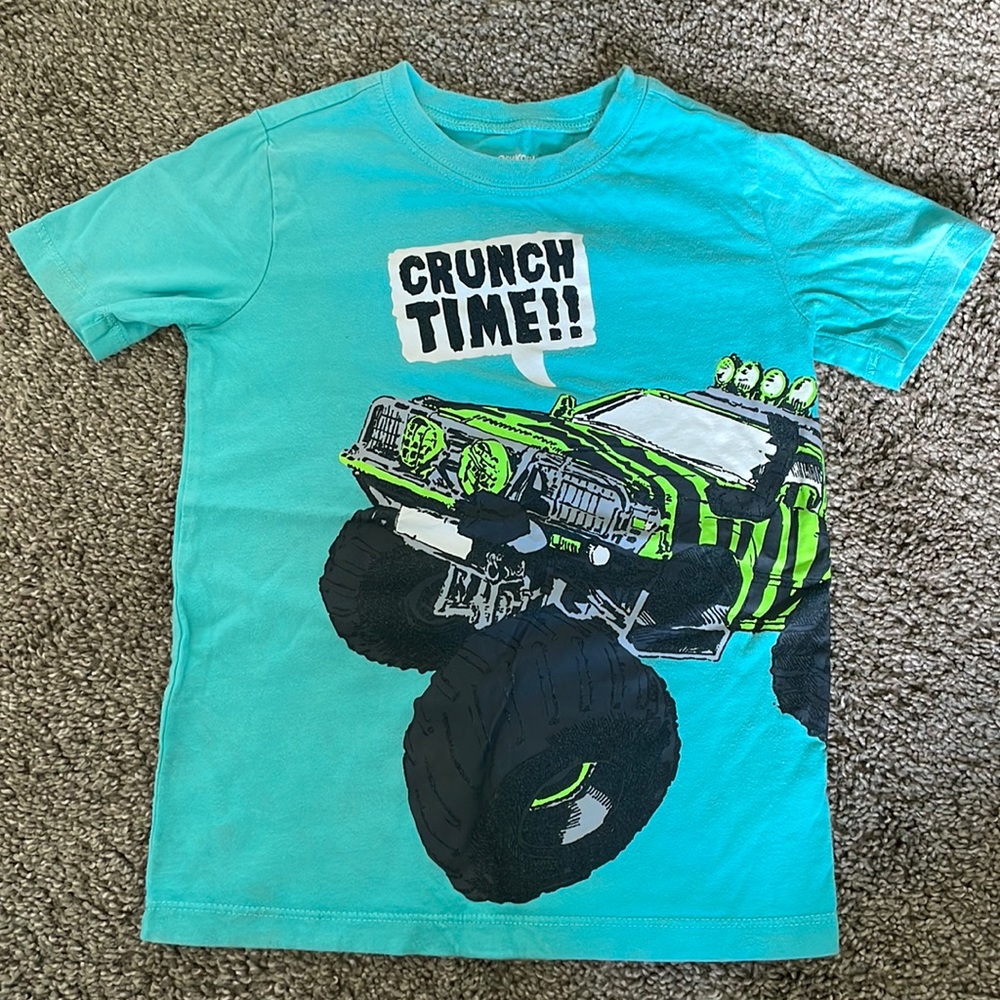 OSH KOSH Boys’ Crunch Time monster truck t-shirt, size 5